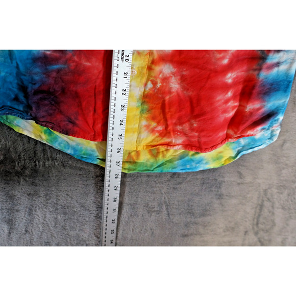 IZOD Women's Tie-Dye Button Down Shirt S Cotton Long Sleeve Colorful - Picture 7 of 9
